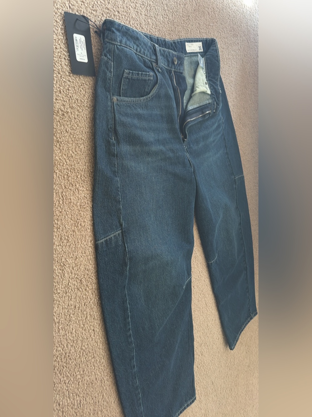 Rag&Bone Chase High-Rise Barrel Jeans ~ Grafton Wash ~ NWT - Picture 7 of 11